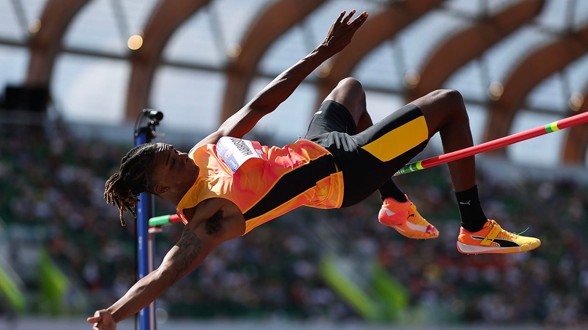 JuVaughn Harrison competes