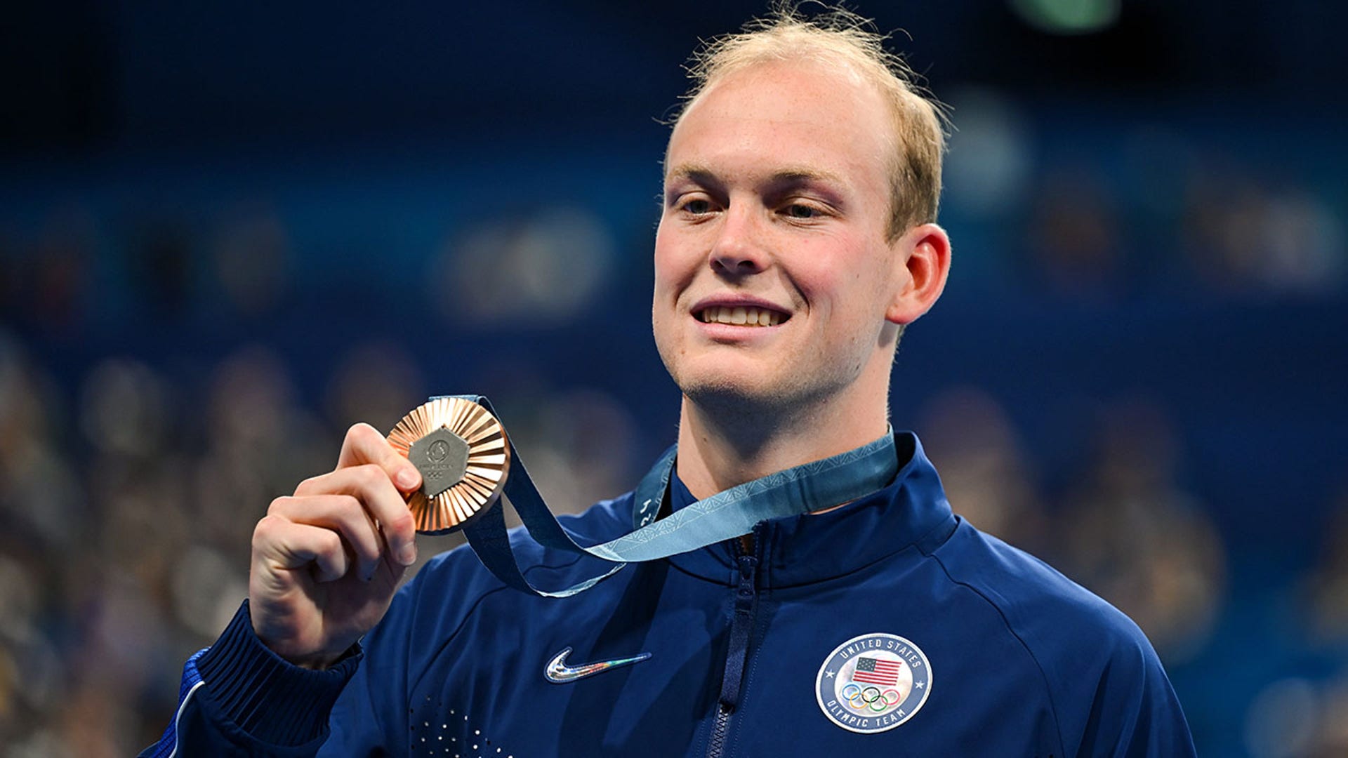 Luke Hobson with his bronze medal
