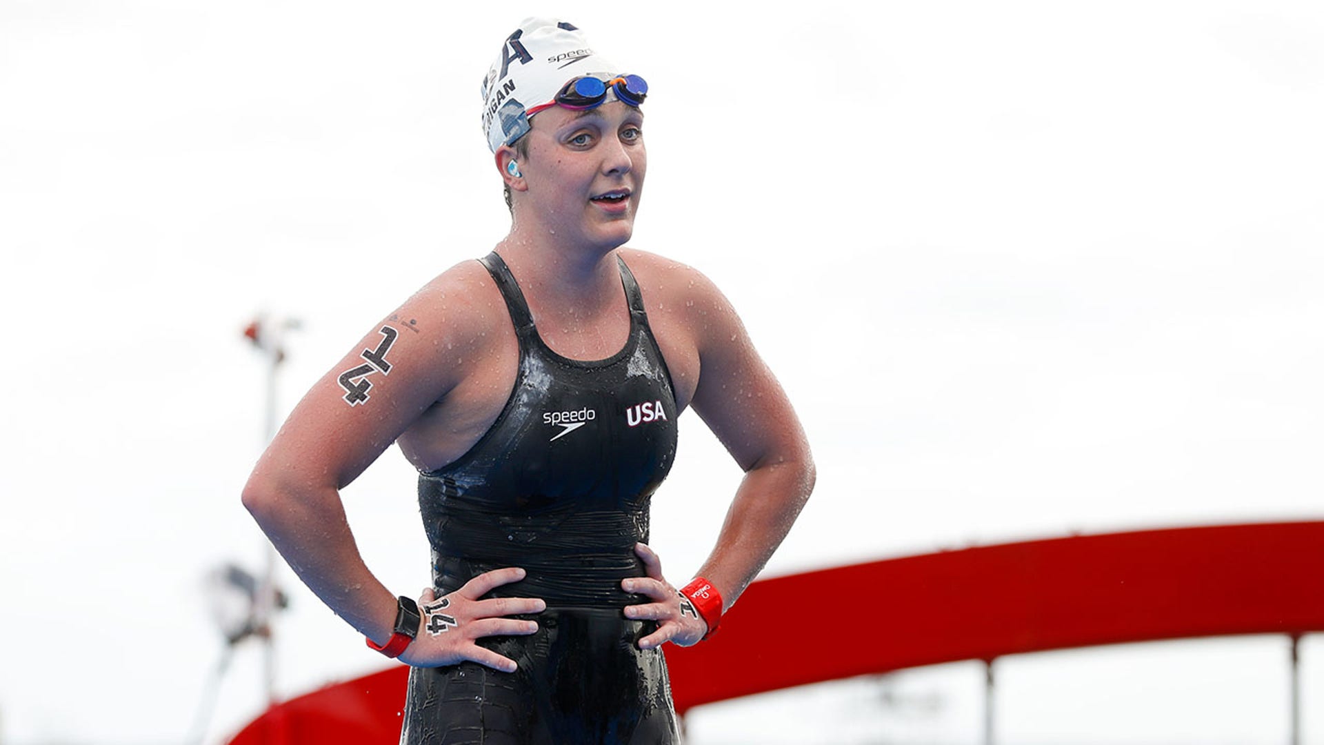 Mariah Denigan looks on