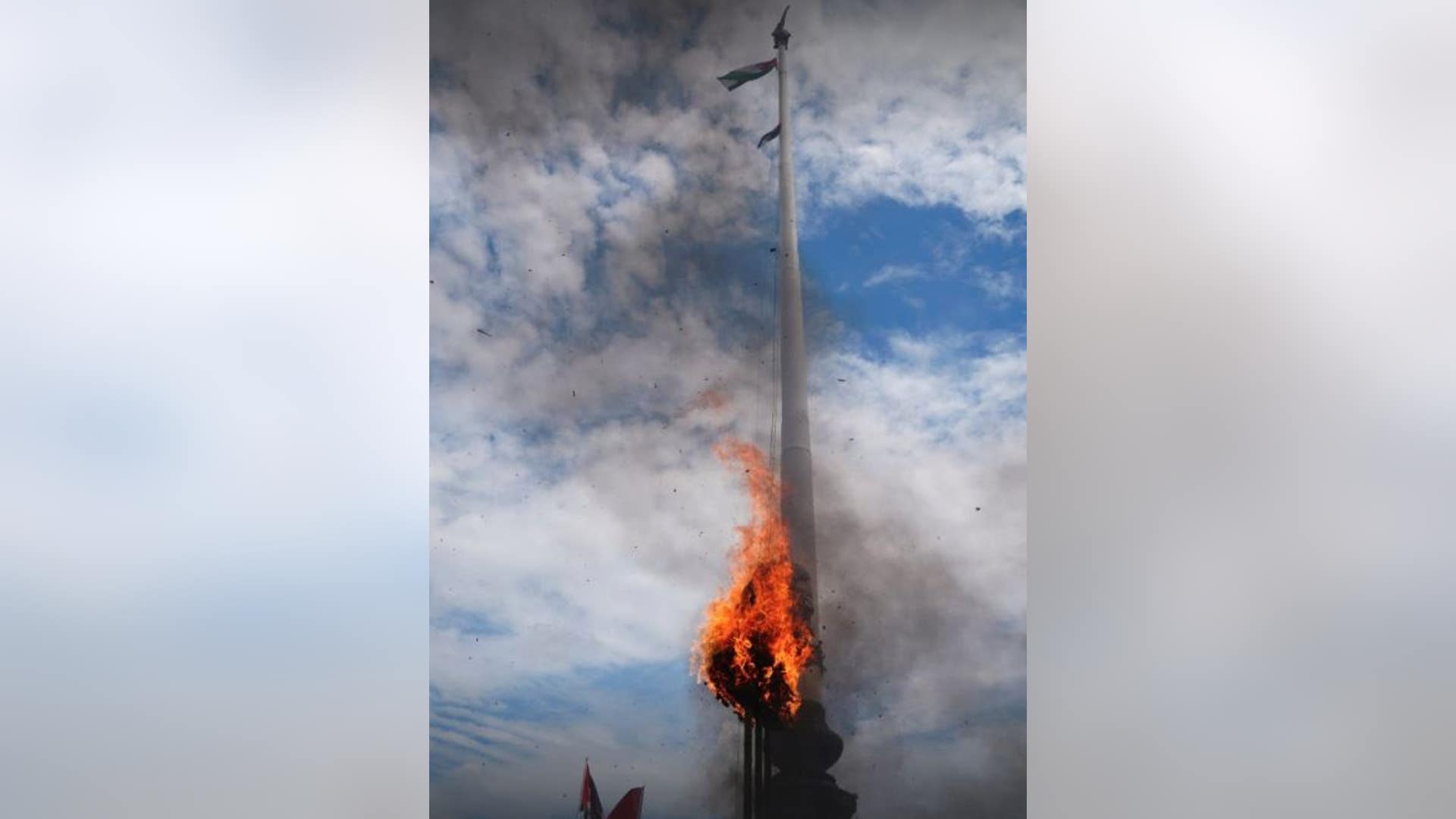 Palestinian flag seen flying over Union Square