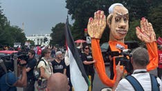 Anti-Israel protesters descend on White House as Biden meets with Netanyahu