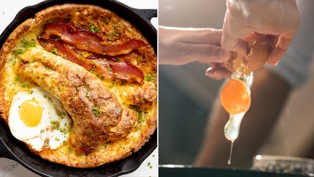 Brunch is served: Try this delicious Dutch baby with fried eggs, maple bacon and smoked cheddar