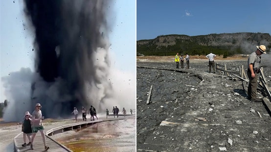 Yellowstone Explosion Catches Tourists Off Guard, Leaving Debris and Smoke