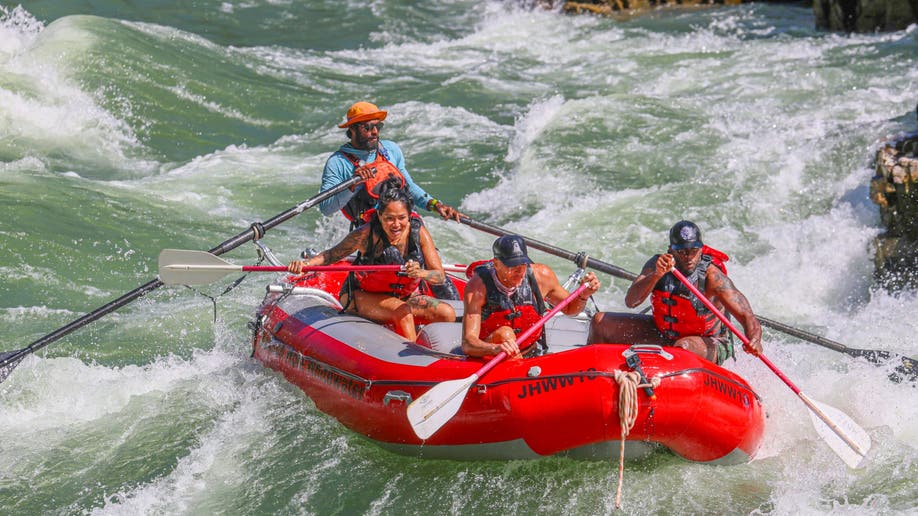 Sean "Diddy" Combs rafting with friends