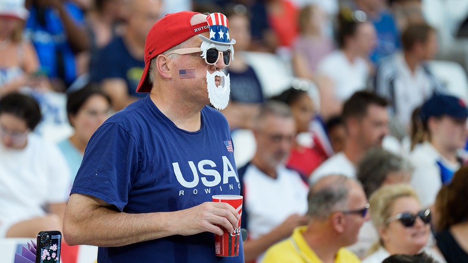 USA fan looks on from stands