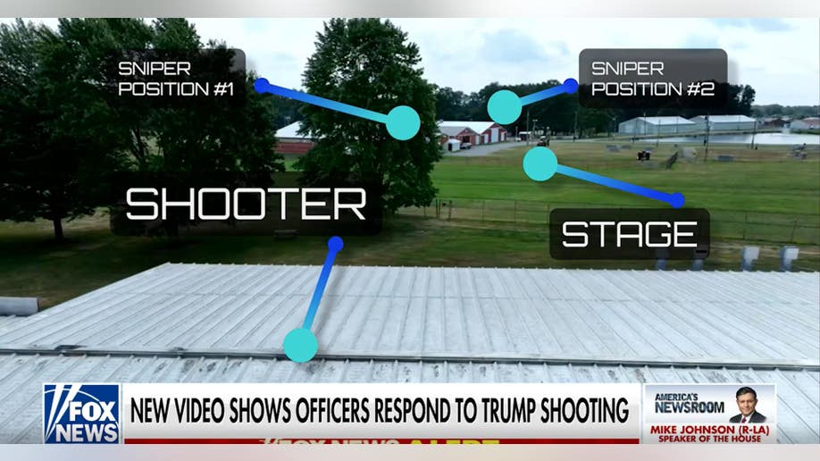 New drone footage shows sight line Trump shooter used to open fire on rally
