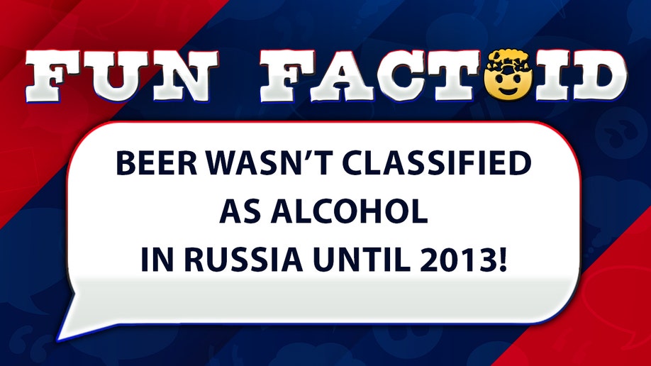 Beer wasn’t classified as alcohol in Russia until 2013!