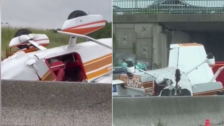 Tourist plane crashes onto highway in France, killing three: video thumbnail