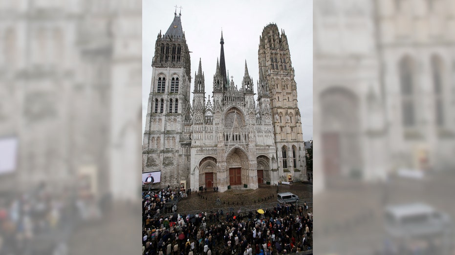 Fire breaks out in famous Gothic cathedral in Rouen, France