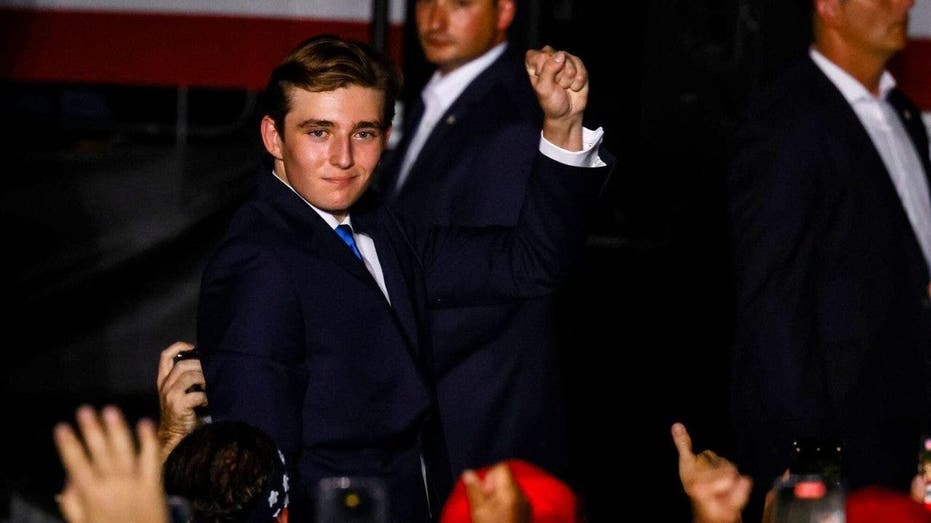 Barron Trump debuts at father's Florida campaign rally to sustained applause