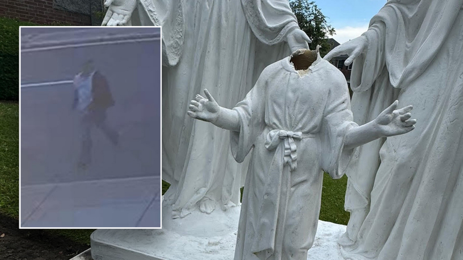 Church devastated after vandal beheads Jesus statue with his shoe: video thumbnail