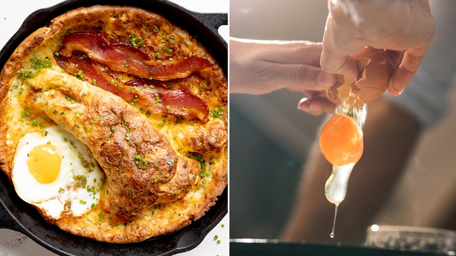 Brunch is served: Try this delicious Dutch baby with fried eggs, maple bacon and smoked cheddar