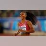 Alaysha Johnson celebrates