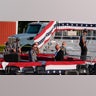 A campaign rally site for Republican presidential candidate former President Donald Trump