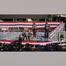 A campaign rally site for Republican presidential candidate former President Donald Trump