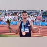Hobbs Kessler celebrates