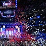 Balloons fall after former US President and 2024 Republican presidential candidate Donald Trump accepted his party's nomination on the last day of the 2024 Republican National Convention