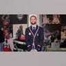 Steph Curry poses