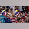 USA fans cheer