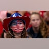 Young USA fan face paint