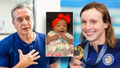 newsletter split of man with hand on chest, smiling baby and katie ledecky - Fox News
