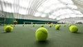 Tennis balls are seen on the ground at a tennis club. - Fox News