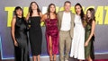 Alexia Barroso, Isabella Damon, Gia Damon, Matt Damon, Luciana Barroso and Stella Damon at "The Instigators" New York Premiere at Jazz at Lincoln Center on July 31, 2024 in New York City. - Fox News
