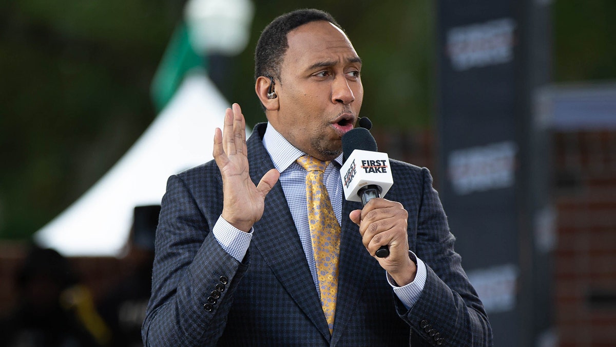 Stephen A. Smith speaking in 2021.