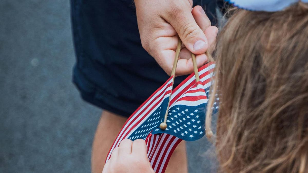 The man with the American flag