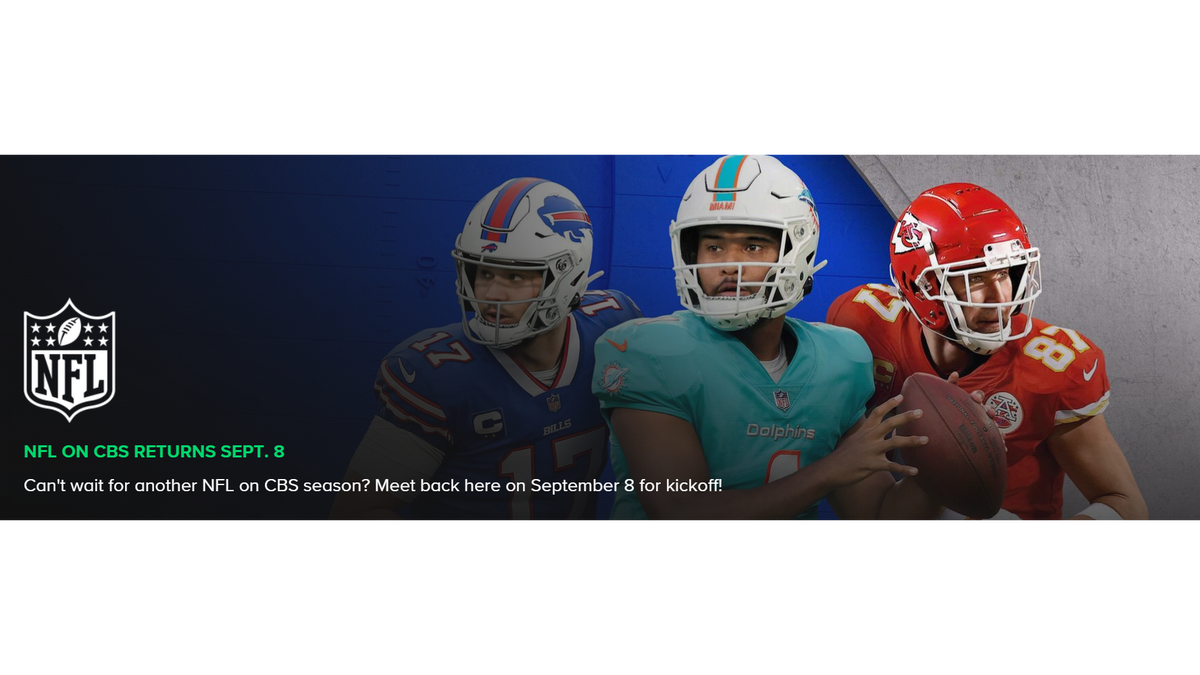 Paramount+ has NFL games live on CBS.