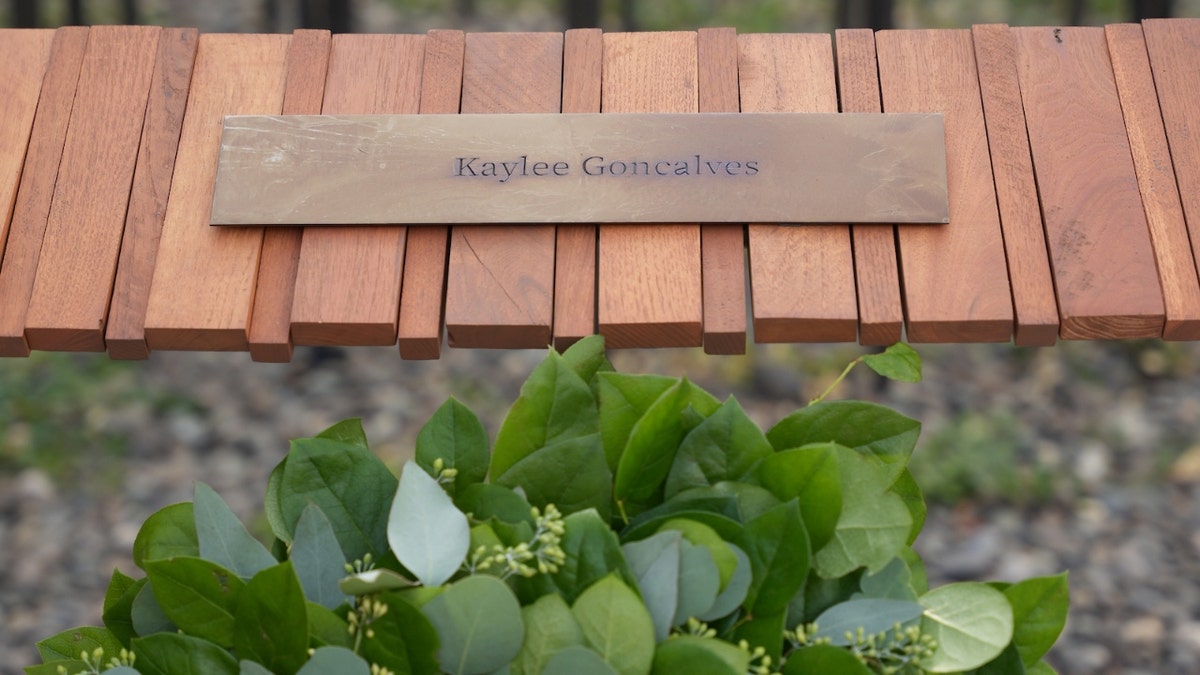 Kaylee Goncalves' name is featured on the monument at the University of Idaho's Vandal Healing Garden.