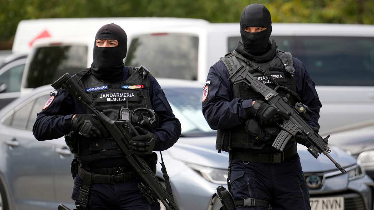 Armed police officers