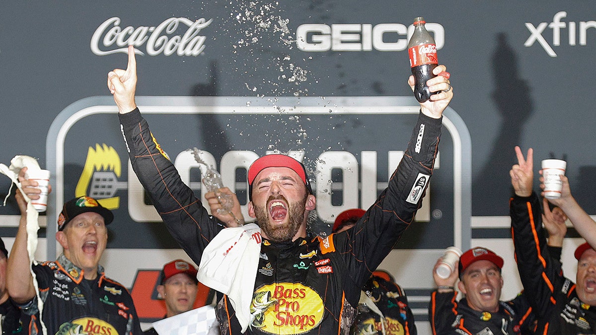 Austin Dillon celebrates