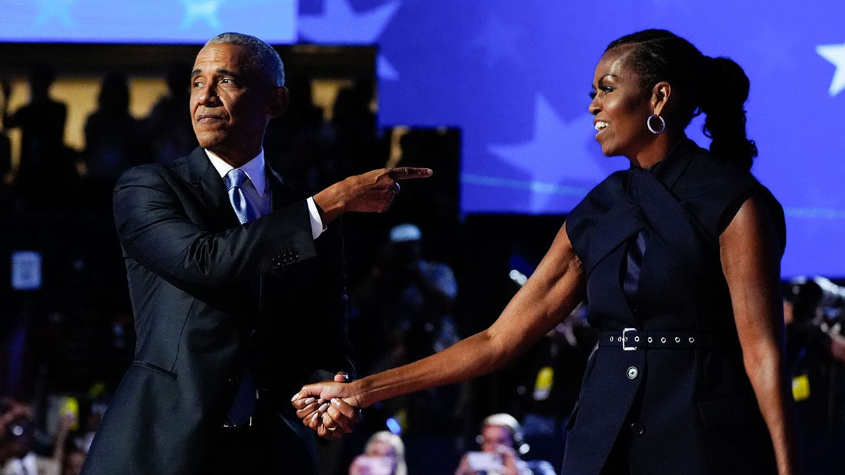 Barack y Michelle Obama en el DNC