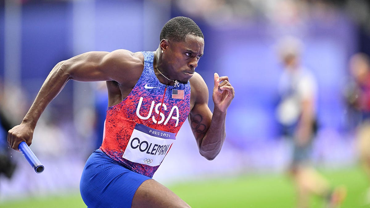 Christian Coleman in action