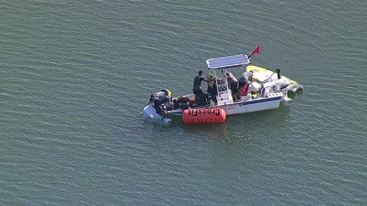 Boat in Marine Creek Lake