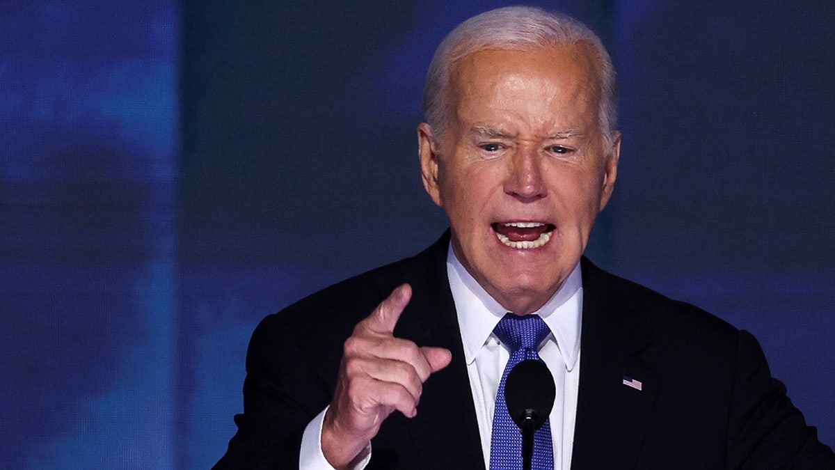 Joe Biden attends Day one of the Democratic National Convention