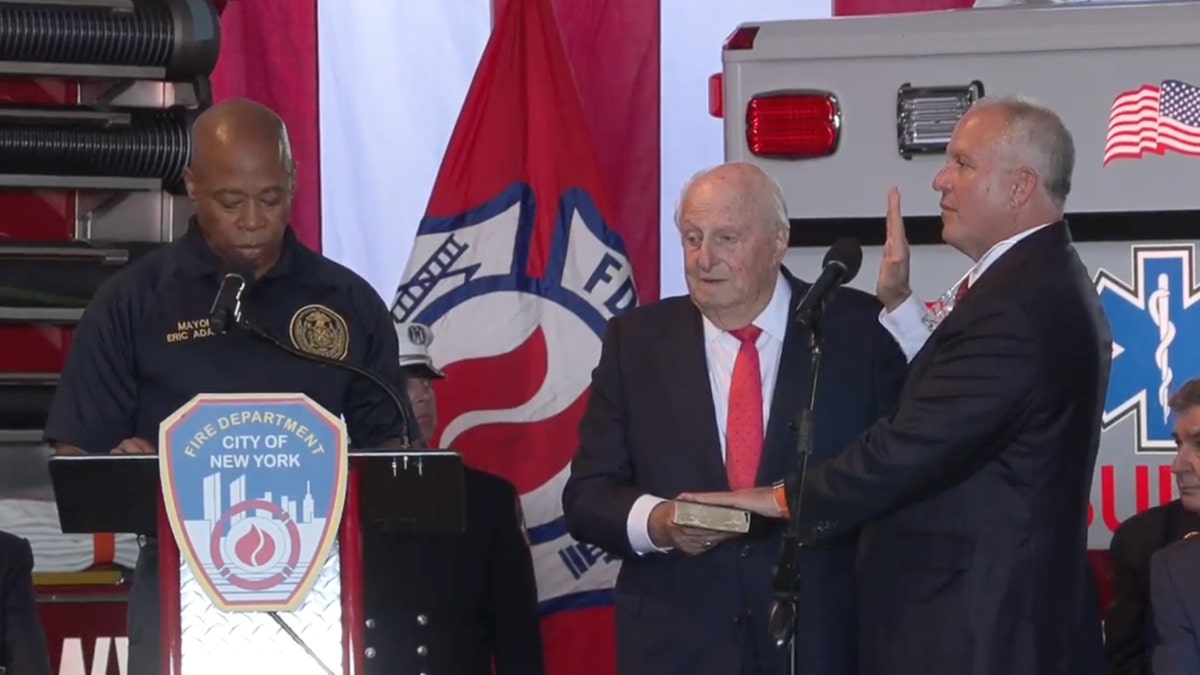 Eric Adams swears in Robert Tucker as FDNY Commissioner FDNY feed