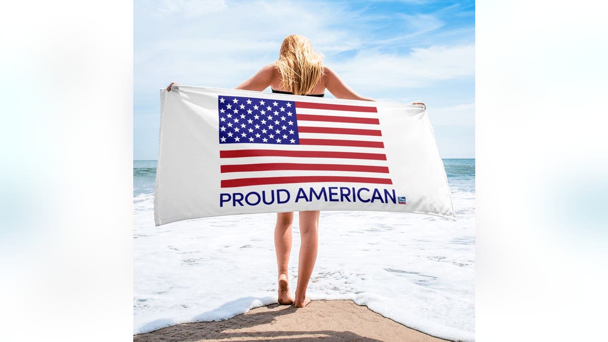 Anyone planning to spend Labor Day on the beach should bring a patriotic towel.