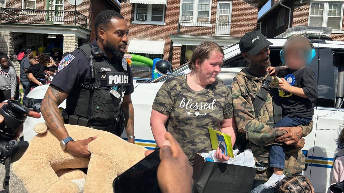 Ferguson police officer Travis Brown on duty