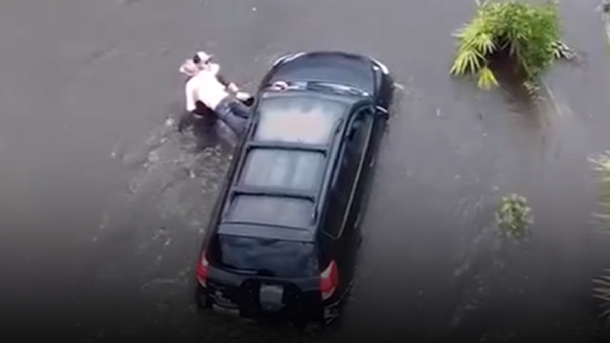 Woman rescued from Florida floodwaters