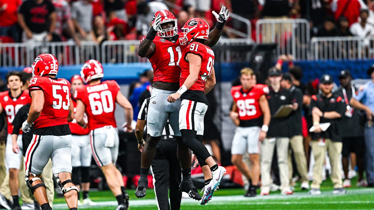 Los Bulldogs de Georgia celebran