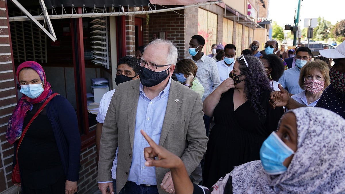 Walz masked tours destroyed businesses after riots 