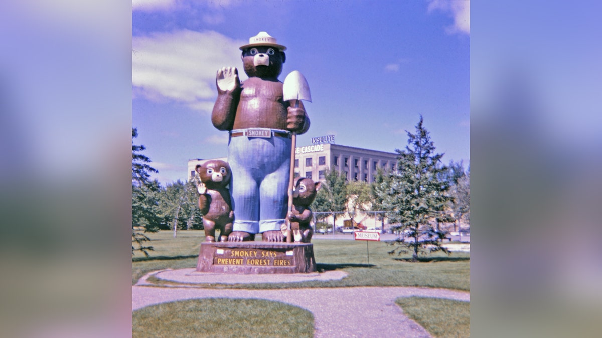 Smokey Bear statue in International Falls, MN.