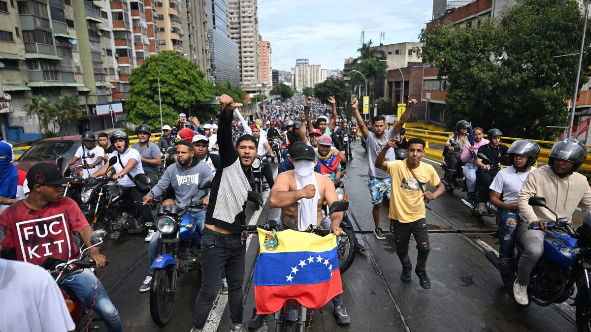 Manifestantes eleitorais de Nicolás Maduro