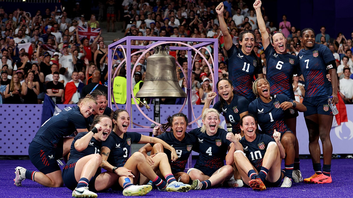 Team United States celebrate victory at the olympics