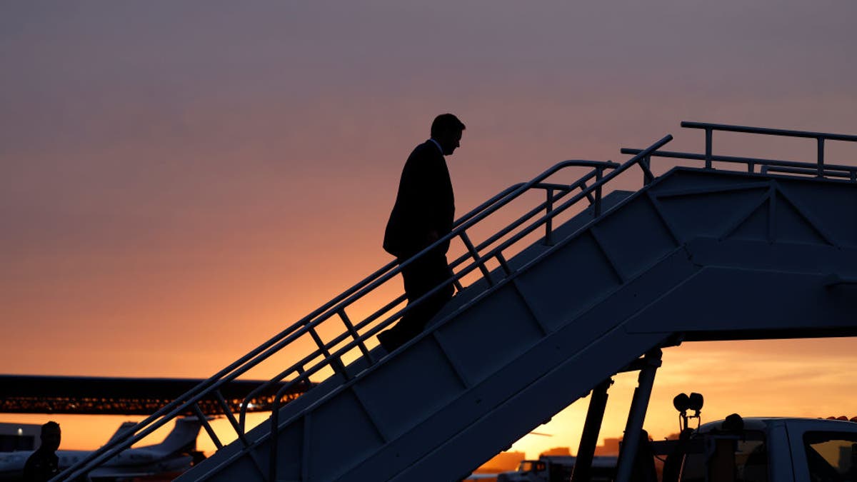 JD Vance boards plane