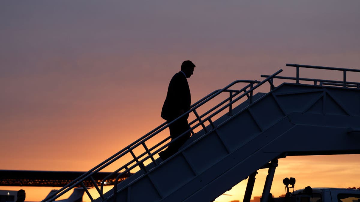 JD Vance boards plane