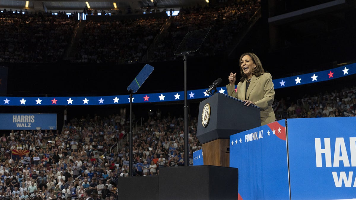 Harris habla a la multitud de Arizona