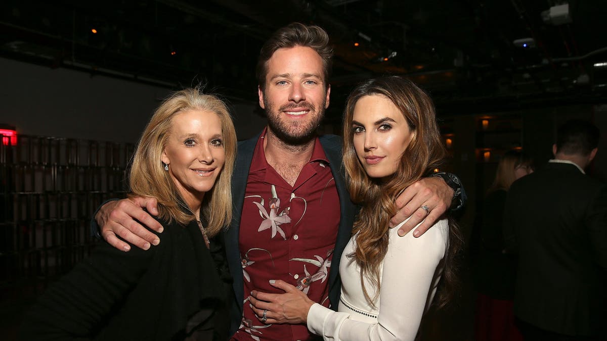 armie hammer with elizabeth chambers and his mom dru